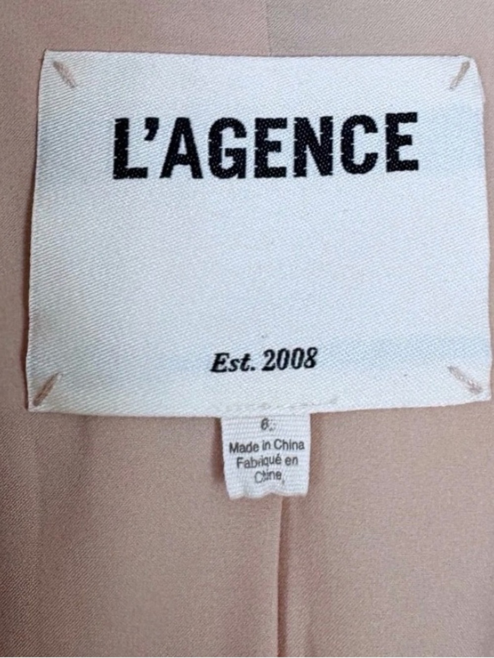 NWOT L’Agence Brooke Leaf Print Linen Blend Double Breasted Blazer Sz 6 - Picture 3 of 16